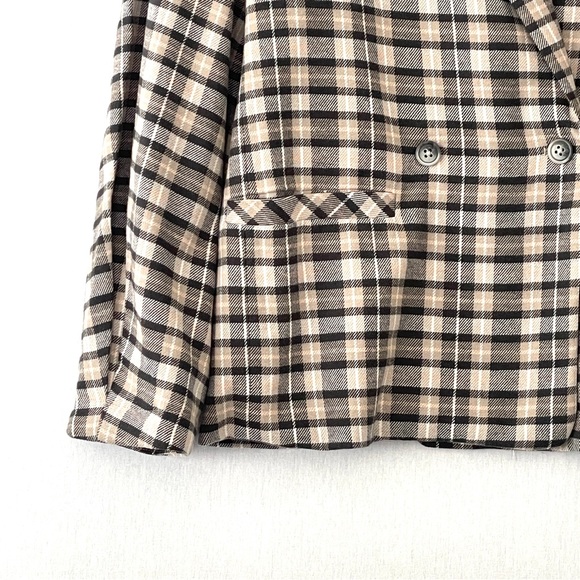 We The Free Plaid Oversized Blazer Jacket - Picture 11 of 12